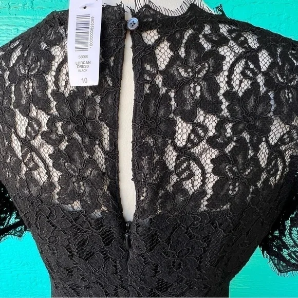 ARITZIA BABATON BLACK LACE “LORCAN” MIDI DRESS SIZE 10 NWT - Picture 2 of 8